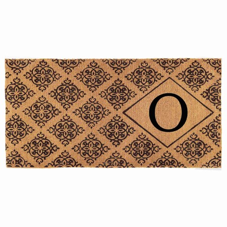 Monogram Door Mat, Black, Natural, 36 in W x 72 in L